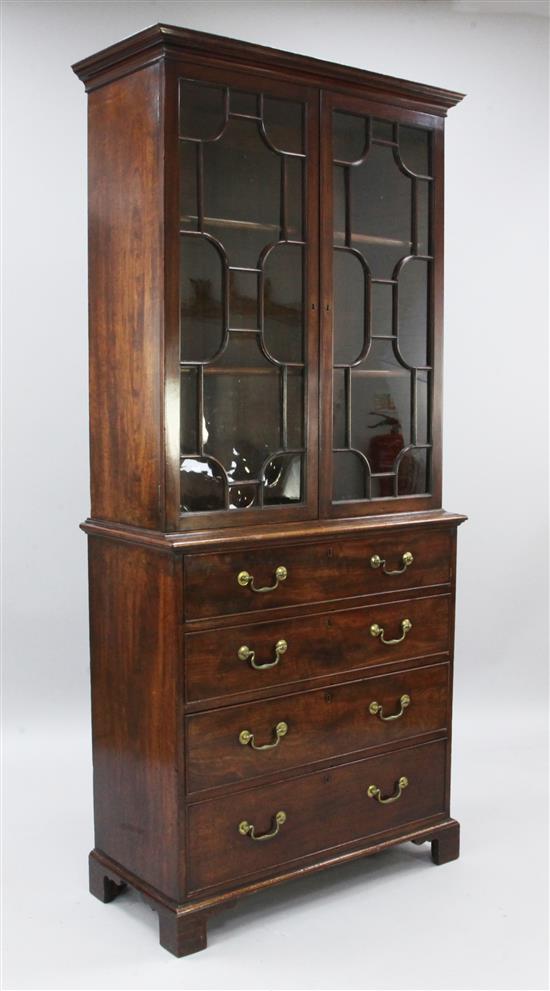 A George III mahogany bookcase, W.2ft 11in. D.1ft 4in. H.6ft 3in.